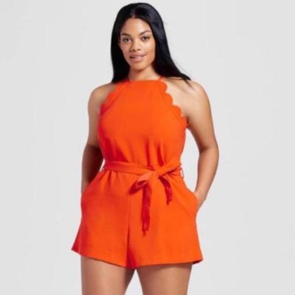 Victoria Beckham for Target Pants - Victoria Beckham for Target Orange Romper Size 3X